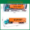 Double Decker Trailer Container Truck Engineering Vehicle Model Children Toy For Kids Play And Development