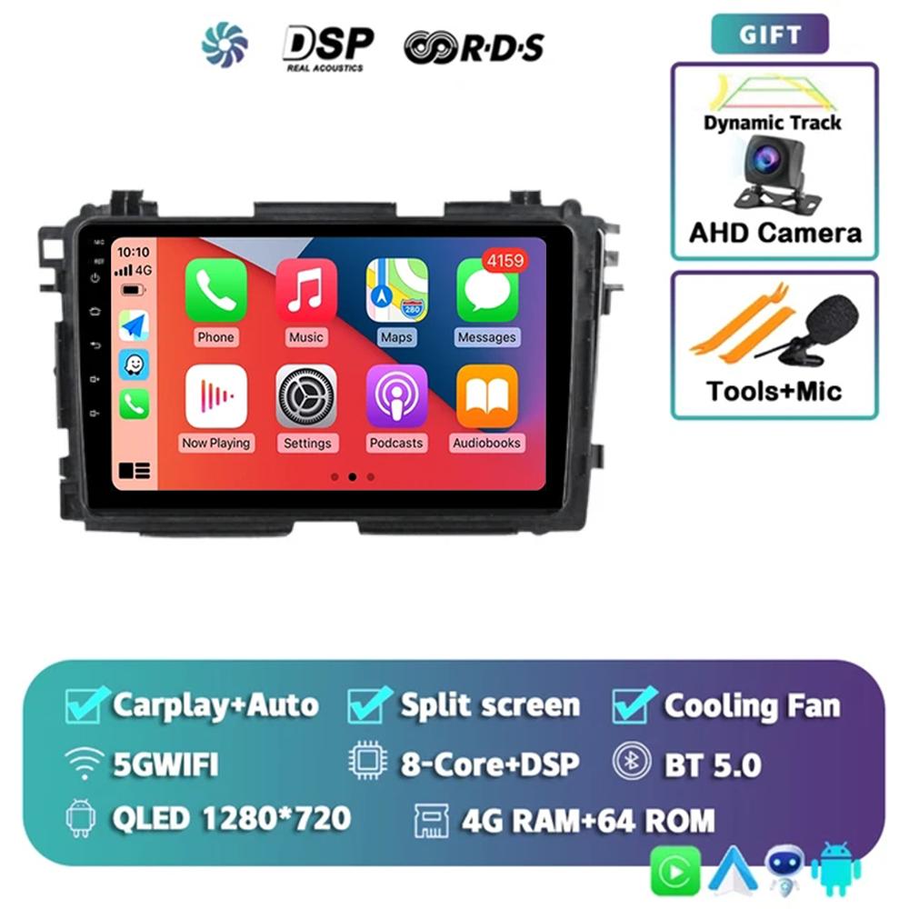 Android 14 Carplay Auto For Honda Vezel HR V HRV XRV 2015 2016 2017 2018 2019 2020 Multimedia Stereo Player GPS Navigation Wifi