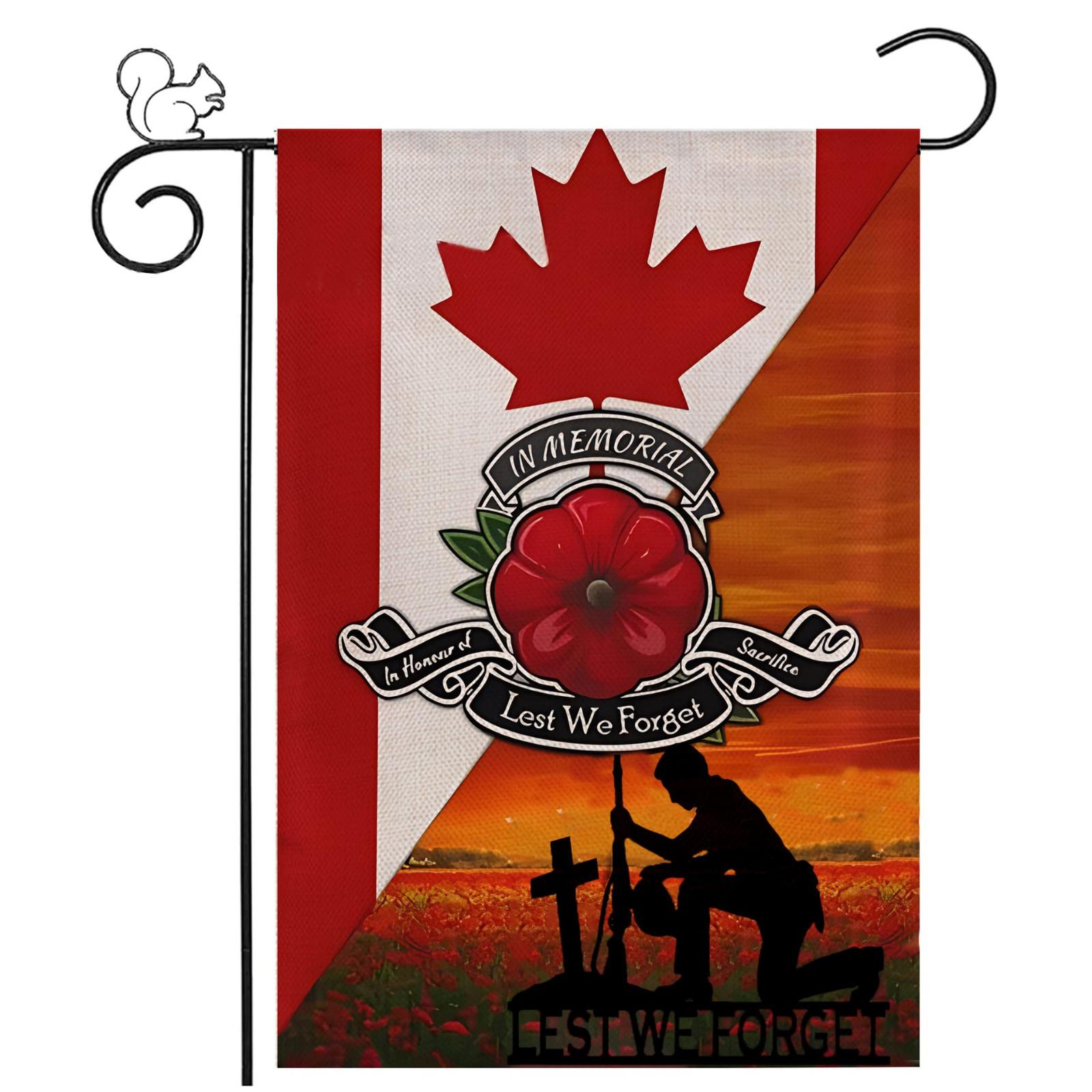 

Флаг Дня памяти, чтобы мы не забыли ветеранов, садовый флаг, 12 X 18 дюймов, двухсторонний, военные солдаты ветераны патриотическое украшение двора на открытом воздухе красный