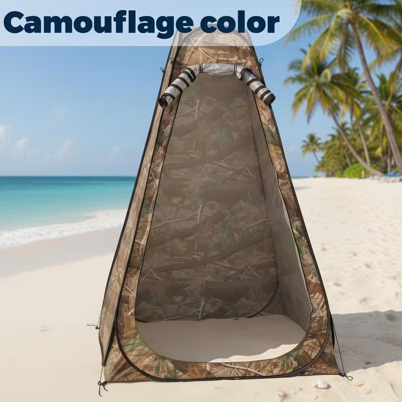 Galvanized Steel Pop-Up Privacy Tent 4-Season Portable Foldable Shower Toilet Tent for Camping Hiking Outdoor Travel Changing