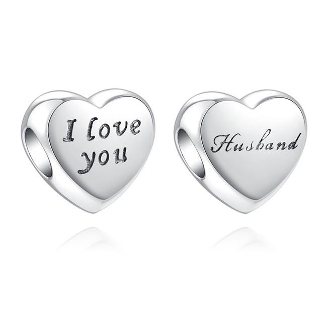 New European I Love You Dauther Auntie Cousin Diy Bead Fit Original Charms Silver 925 Bracelet Jewelry Women Acessories