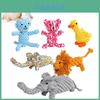 Brinquedos Artesanais de Animais de Estimação Para Cães Apresentando Corda de Algodão Colorida Durável Para Roer Pato Girafa Alce Ideal Para Brincadeiras Interativas