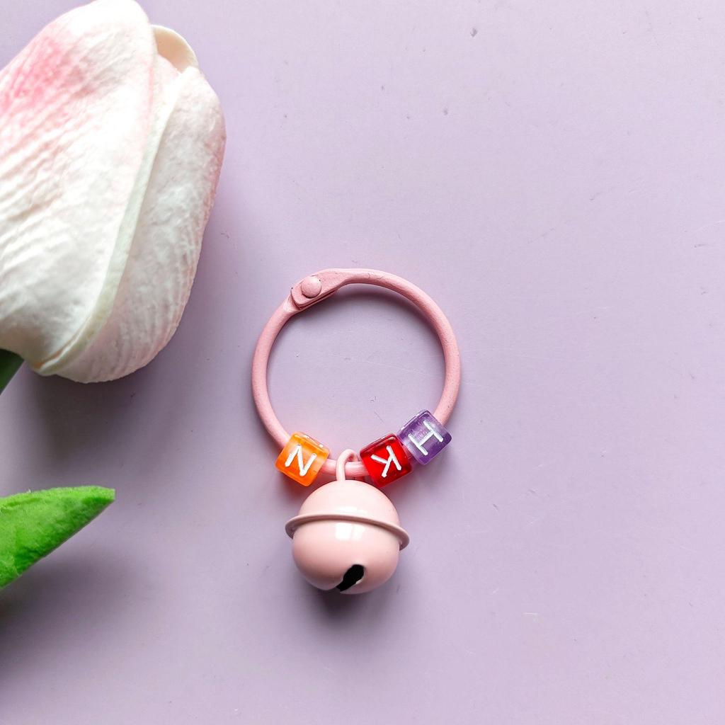 Colorful Bead Bell Pendant Keychain with DIY Accessories for Backpack