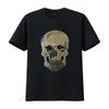Mens Sugar Skull Bling Rhinestone Sparkle Sequin Sequined T Shirt Biker  Vintage Washed Soft Graphic Designer Clothes Stylish