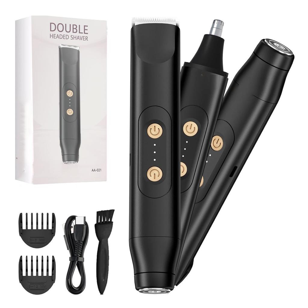Electric Shaver for Women Female Epilator Electric Hair Removal 2 in 1 Woman's Razor for Body Legs Face Mustache Bikini Trimmer