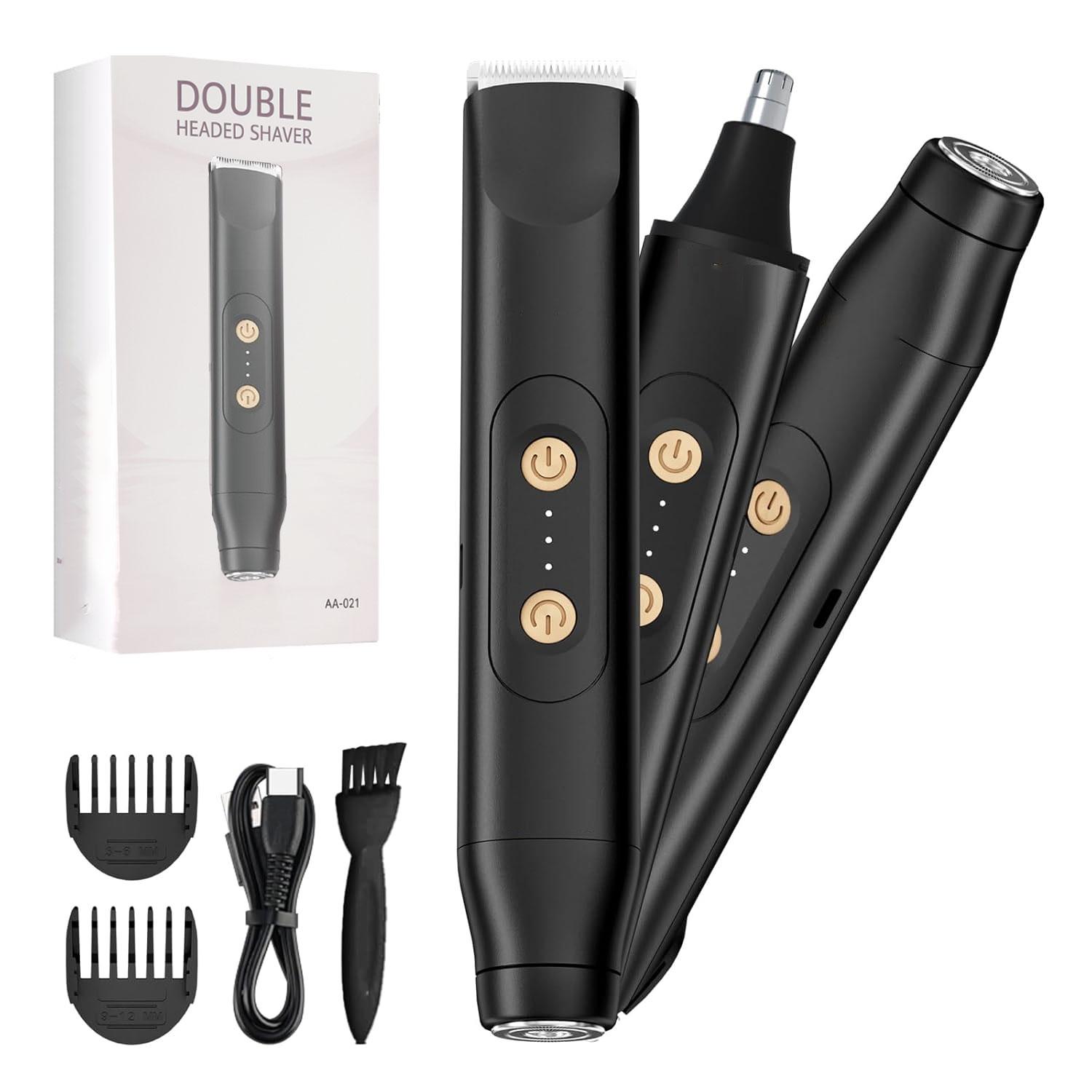 

Электробритва для женщин Женский эпилятор Электрическое удаление волос 2 в 1 Женская бритва для тела ног лица усов Триммер для бикини чёрный