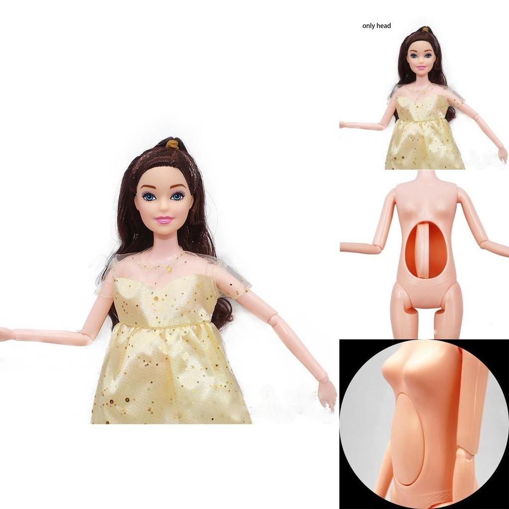 11-inch 30cm 6-part Jointed Big-bellied Pregnant Naked Doll With Detachable Belly