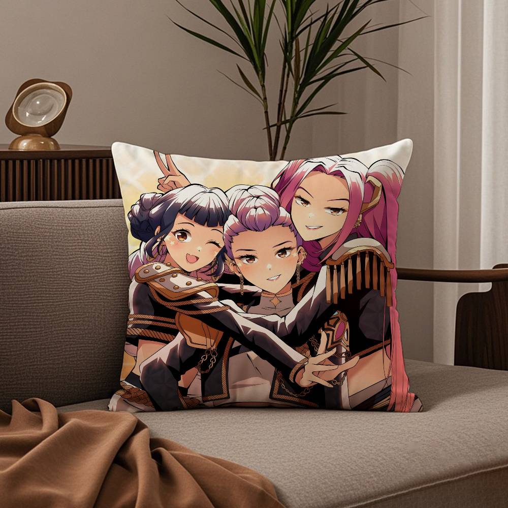 KPop Demon H-Hunters Pop Pillow Case Good Printing Pillowcase Living Room Sofa Cushion Cover Bedroom Room Decor