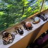 Wood Stand for Crystal Small Sphere Balls Wood Holder Display Decorations