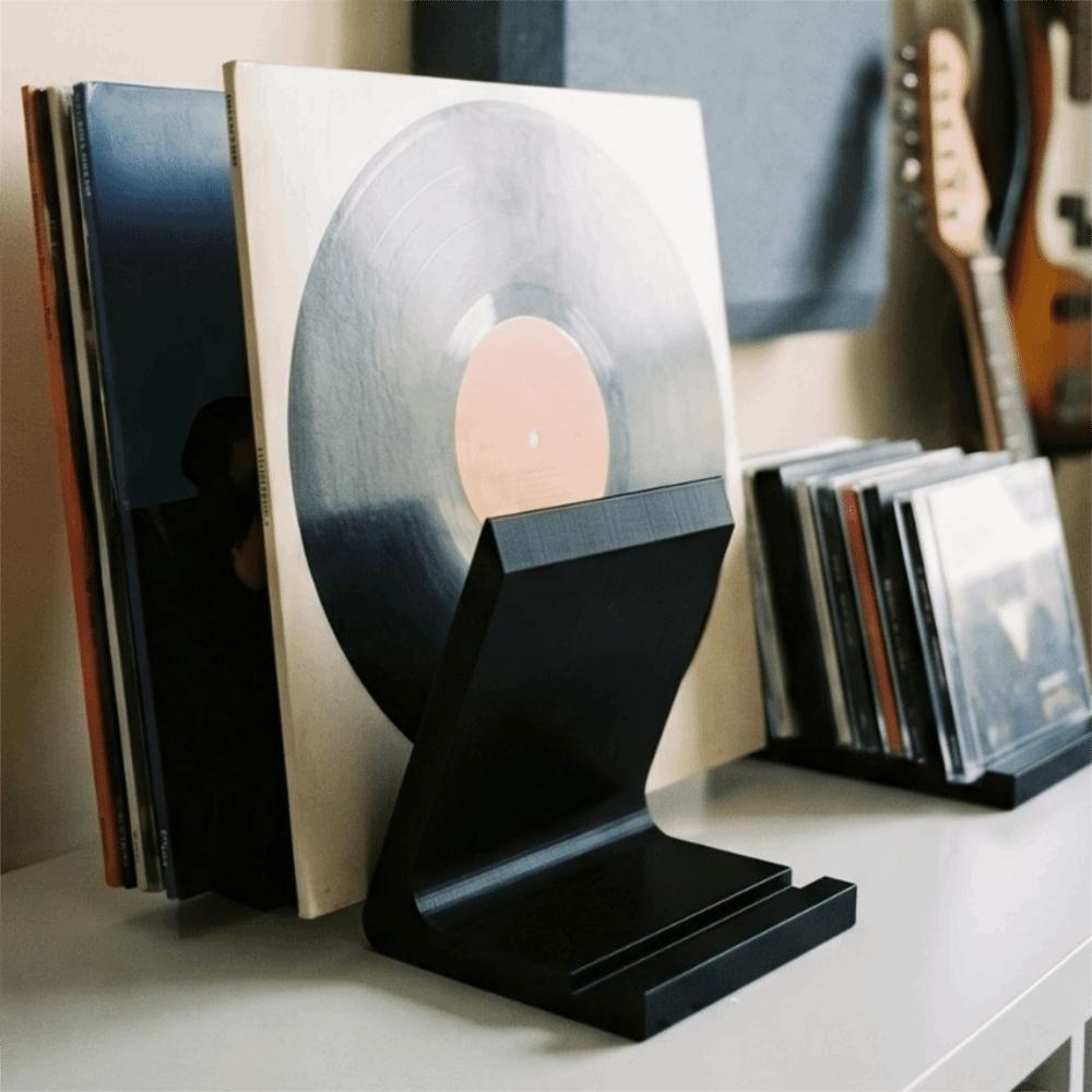 Slanted Support Vinyl Record Stand Plastic Vinyl Record Display Rack Studio Decor