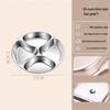 ZISIZ Stainless Steel 4-Compartment Divided Prep Plate