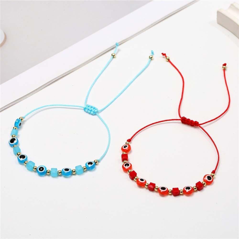 Handmade Evil Eye Bracelet Lucky String Prayer Bangles Wrist Jewelry Blue Eye  Gift for Friend