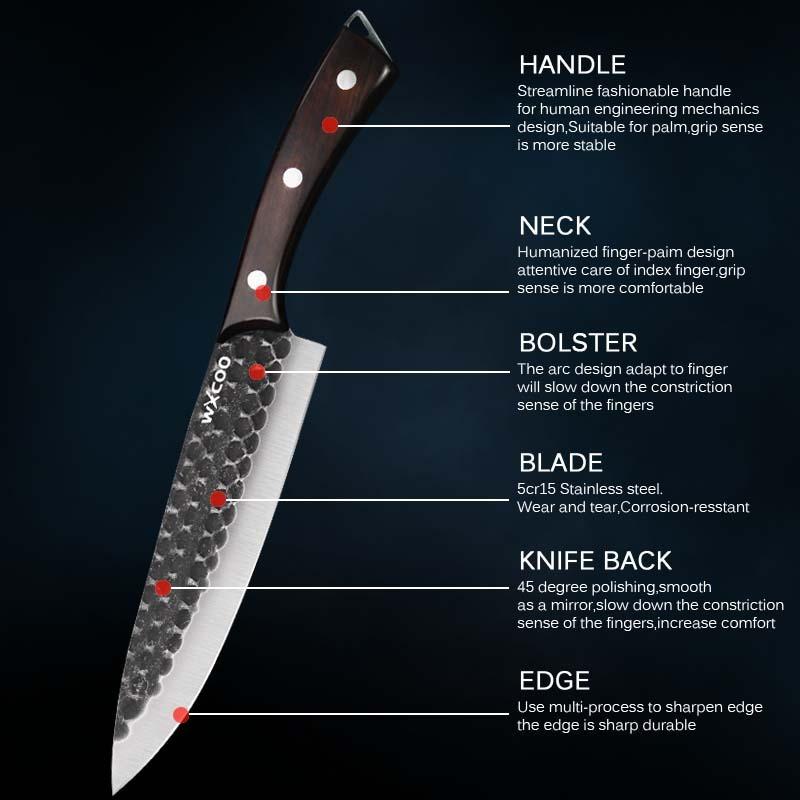 Professionelles Kochmesser Edelstahl Santoku Allzweck-Schälmesser Küchenutensilien-Sets Mehrzweckmesser