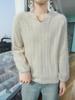 Women's Mink Cashmere V-Neck Sweater - Autumn/Winter 2025 Loose Fit, Short Solid Color, Knitted Wool Pullover Jumper