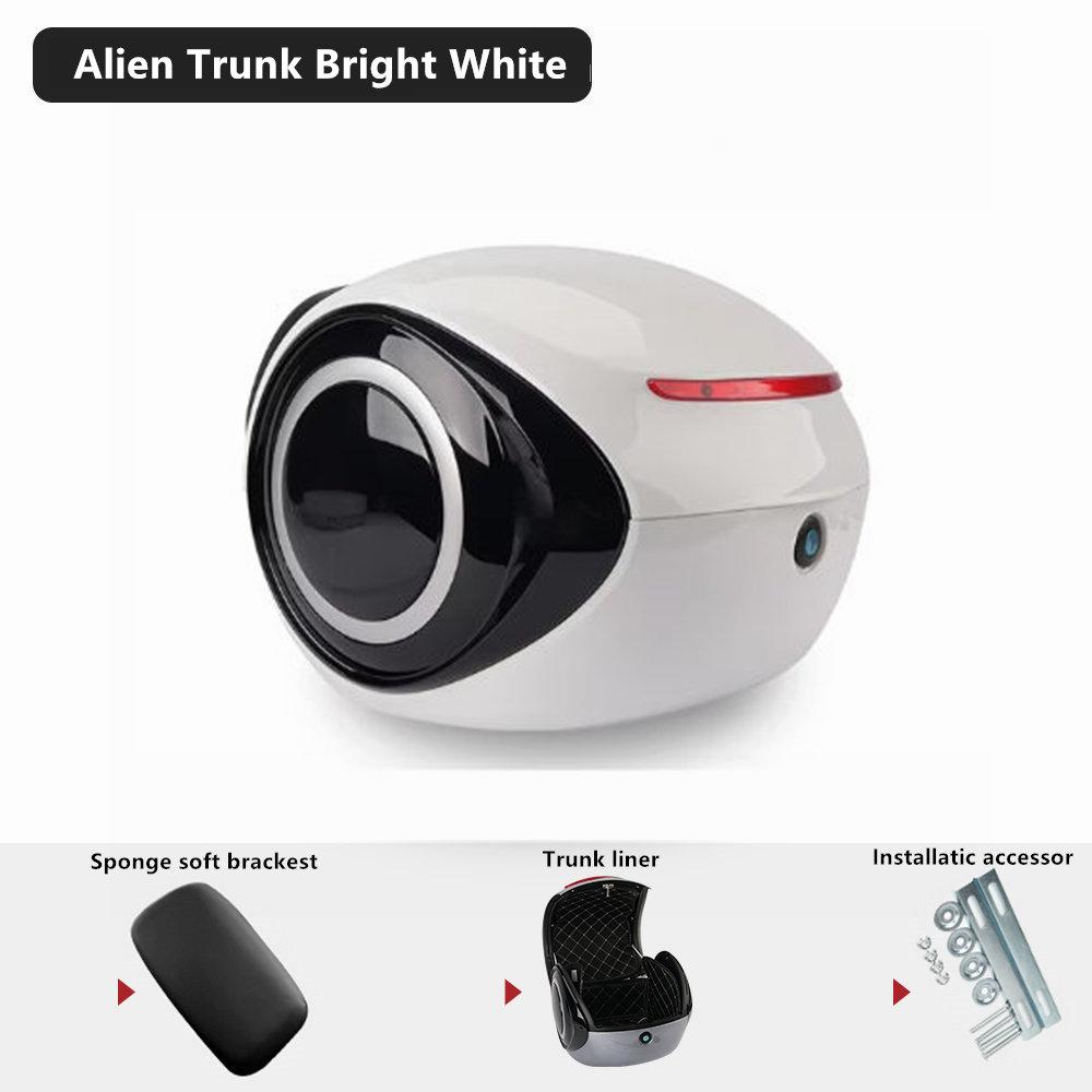 Motorcycle Tail Box Fashion E-bike Top Luggage Carrier Box Full Helmet Storage Box 32L Universal Plastic Trunk