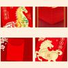 6PCS Red Envelopes With Horse Illustrations Paper New Year Gifts Money Holder for Birthday Wedding Celebration