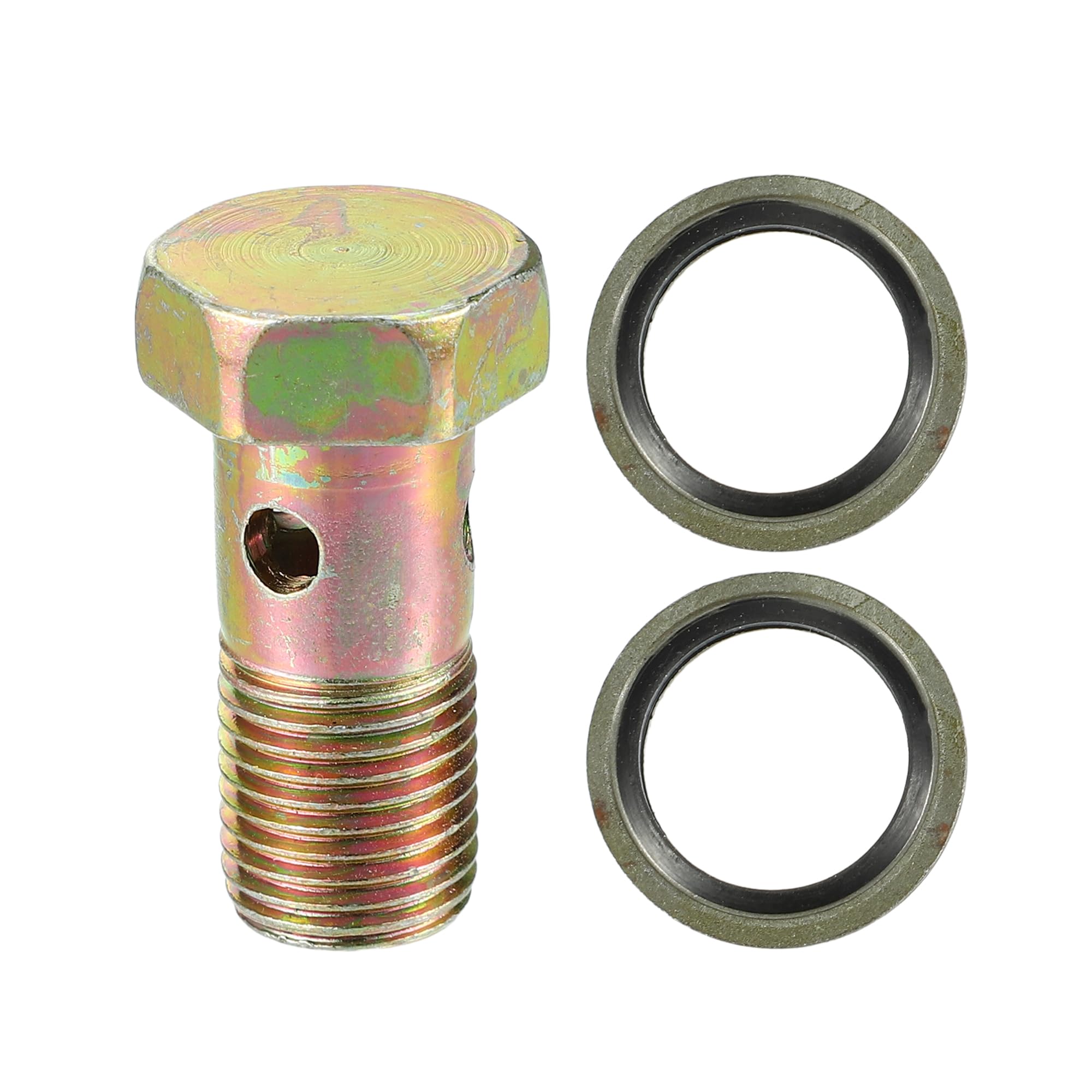 

Комплект одиночного болта-банджо VekAuto M12x1.25 Длина 32 мм Метрическая резьба Фитинг для тормозной магистрали турбокомпрессора