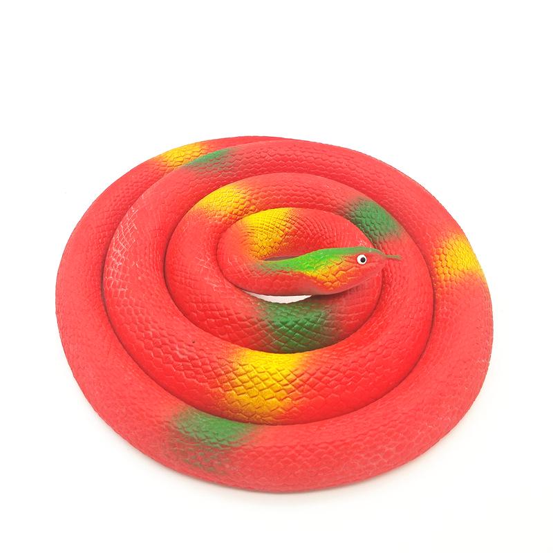 Children's Soft Rubber Toy - Large Green Fake Snake Prank Model