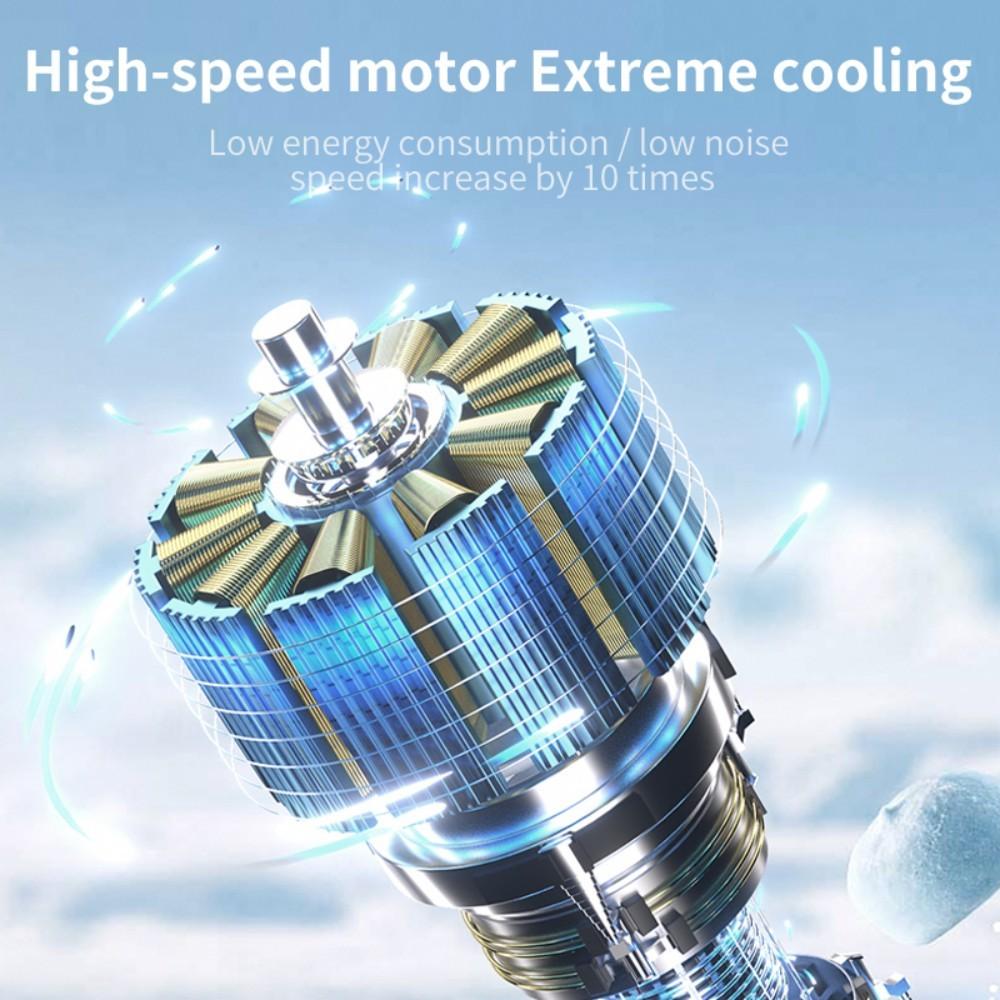 Handheld Portable Cooling Fan 199-Speed LED Ice Folding Folding Neck Fan 4000mAh Ultra Long Life Suitable For Camping And Hiking