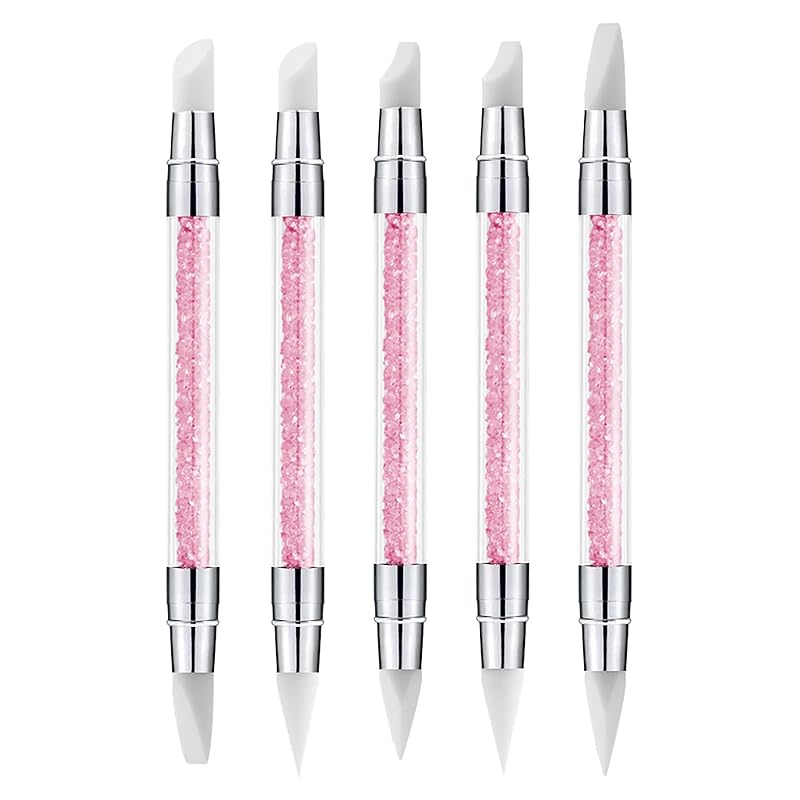 5pcs Nail Sculpture Pen Dual Tipped Nail Art Sculpture Pen, Nail Art Tools for Home Salon for Design Nail Carving Drawing Shaping Effect DIY Gel