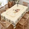 Retro Katze Blumenmuster Rechteckiger Tischdecke für Tischdekor Niedliche Katze Küche Esstischdecke Party Dekoration Geschenk für Katzenliebhaber