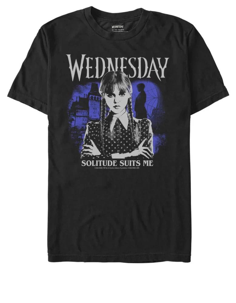 Wednesday Solitude Suits Me Graphic T Shirt