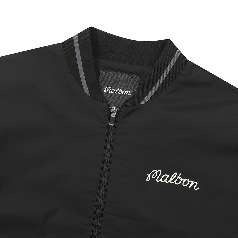 Malbon Golf Malbon Membrane Stadium Jacket Black (Man)
