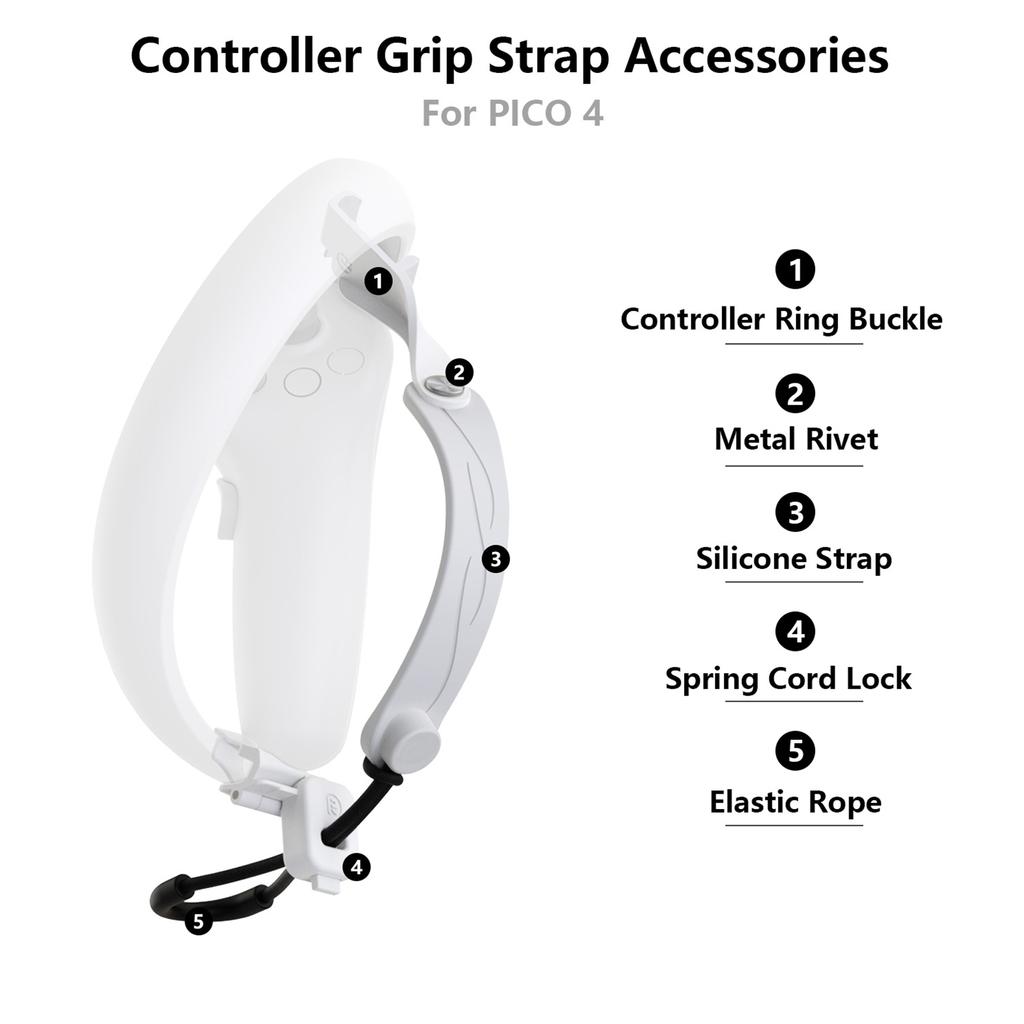 Durable Handle Strap for Pico 4 VR Headset Handle Protective Straps Firm Locking