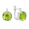 Silver Earrings with Chrysolite (60002171)