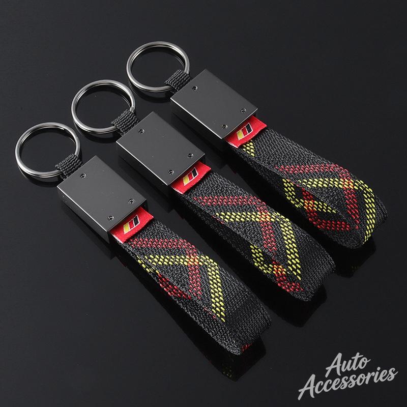 Car Keychain Anti-loss Pendant For Porsche Cayenne Panamera Macan 911 Taycan Boxster Cayman 918 Pajun Nylon Keyring Accessories fsbn66