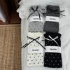 Knit Bow Ruffled Calf Socks Ruffled Trim Stackable Dress Socks Kawaii Kawaii Calf Socks  For Women