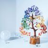 Crocon Seven Chakra Gemstone Tree Feng Shui Figurine Money Bonsai Good Luck Reiki Healing Crystals Balancing Decoration Ornament Sculpture  10-12