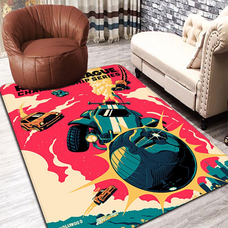 Rocket League Rug Floor Mat for Living Room or Bedroom Soft and Comfortable Carpet a Gift for Birthday and Holiday.SFF0917331