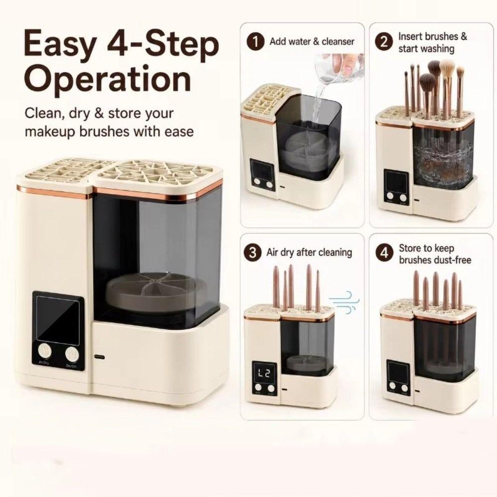 Automatic Makeup Brush Cleaning Machine Electric Makeup Brush Dryer Cosmetic Brushes Cleaner Women
