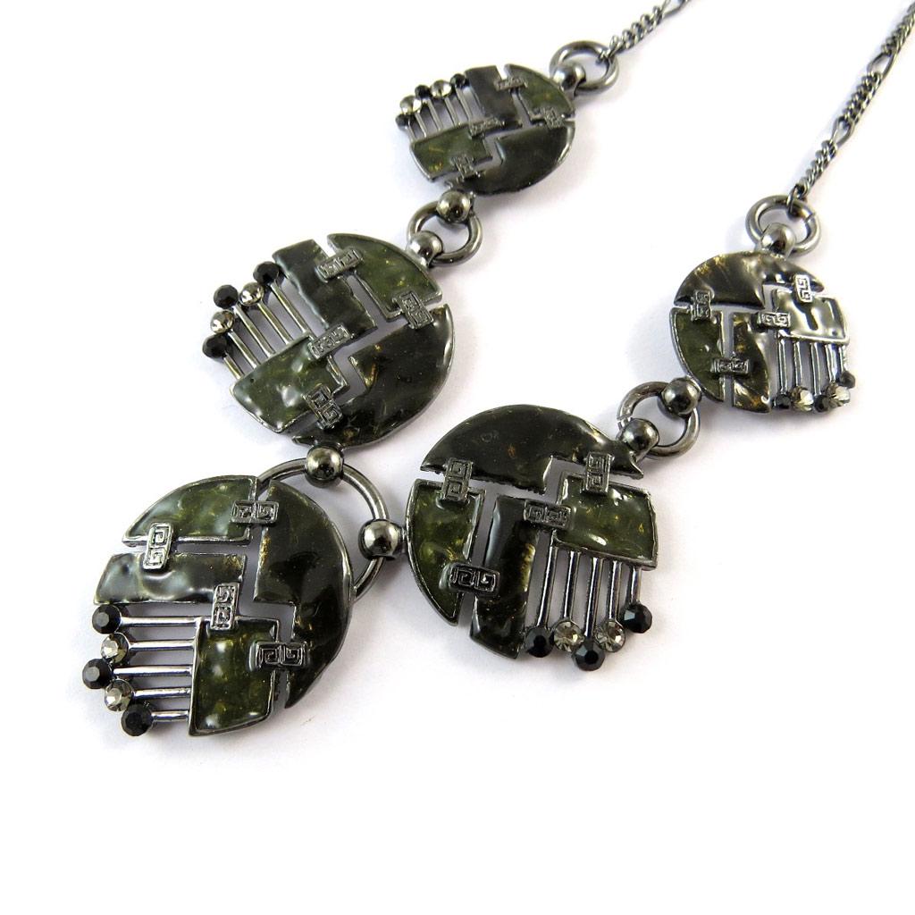 Les Trésors De Lily [N8440] - Designer-Halskette 'Kilimanjaro' schwarz