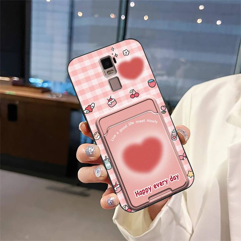 Cute Silicone Phone Case For OPPO R7 Plus Graffiti Cartoon TPU Durable Card bag Card slot Back Cover Fashion Design