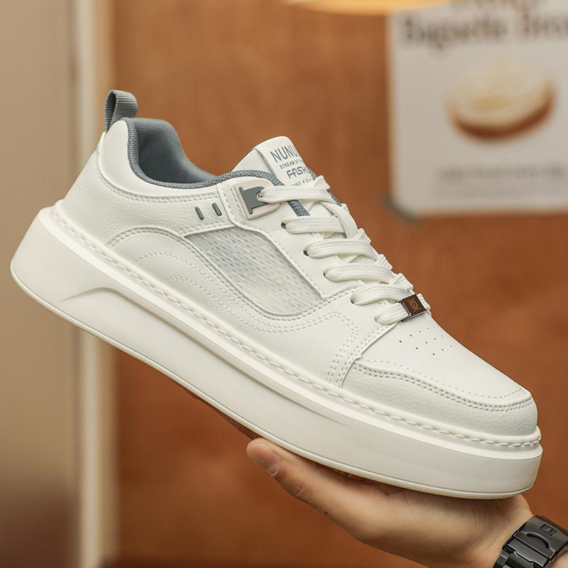 Fashion Spring Men's Casual Leather Shoes Stylish Vulcanize Shoes Outdoor Oxford Shoes Outdoor Mens Sports Sneakers Skateboard Footwear