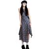 Women's Summer Plaid Vest Dress - American Street Style, Niche Design, Mid-Length Irregular Skirt