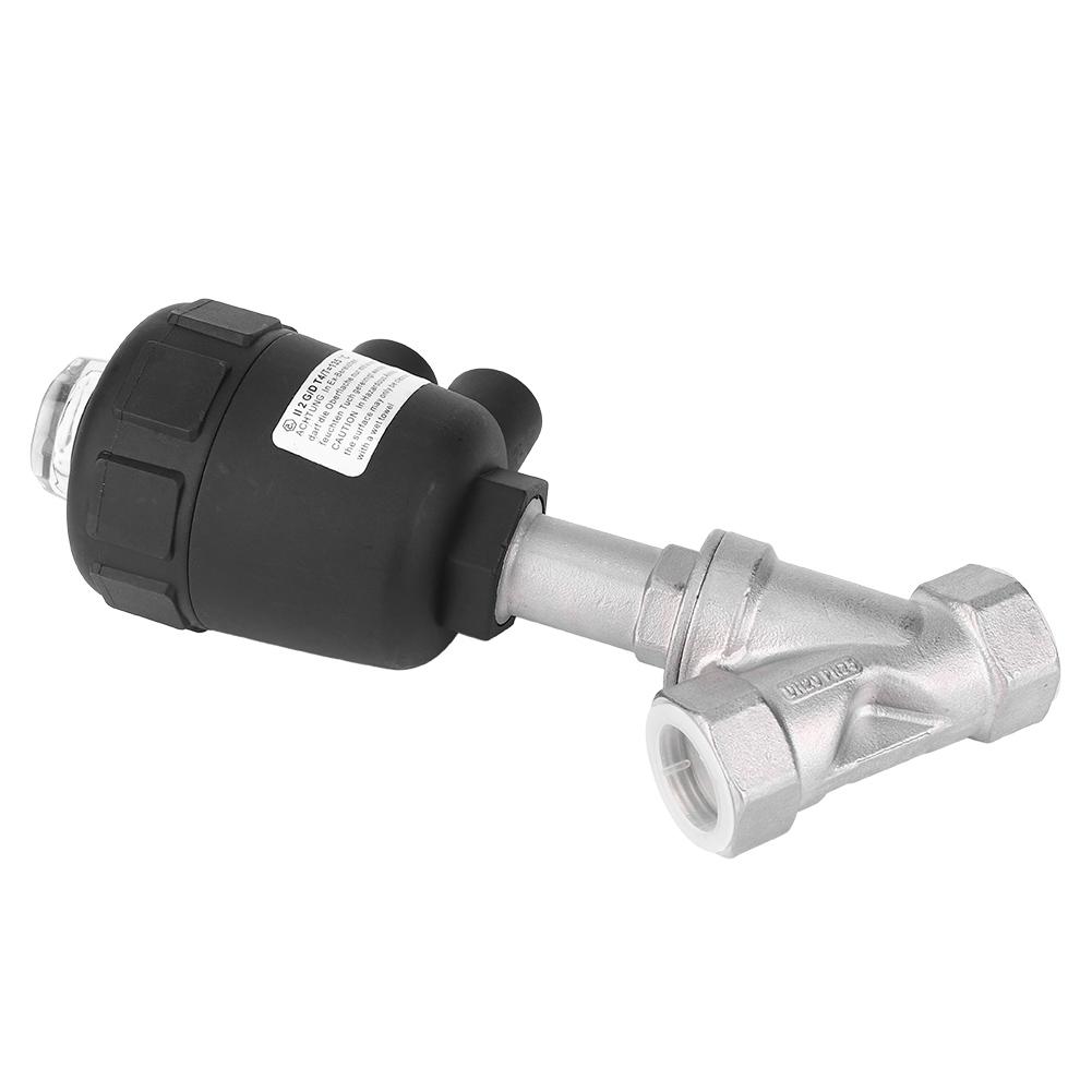 Angle Seat Valve   Actuated Thread Connection Stainless Steel Thickened Plastic Case Steam Valve