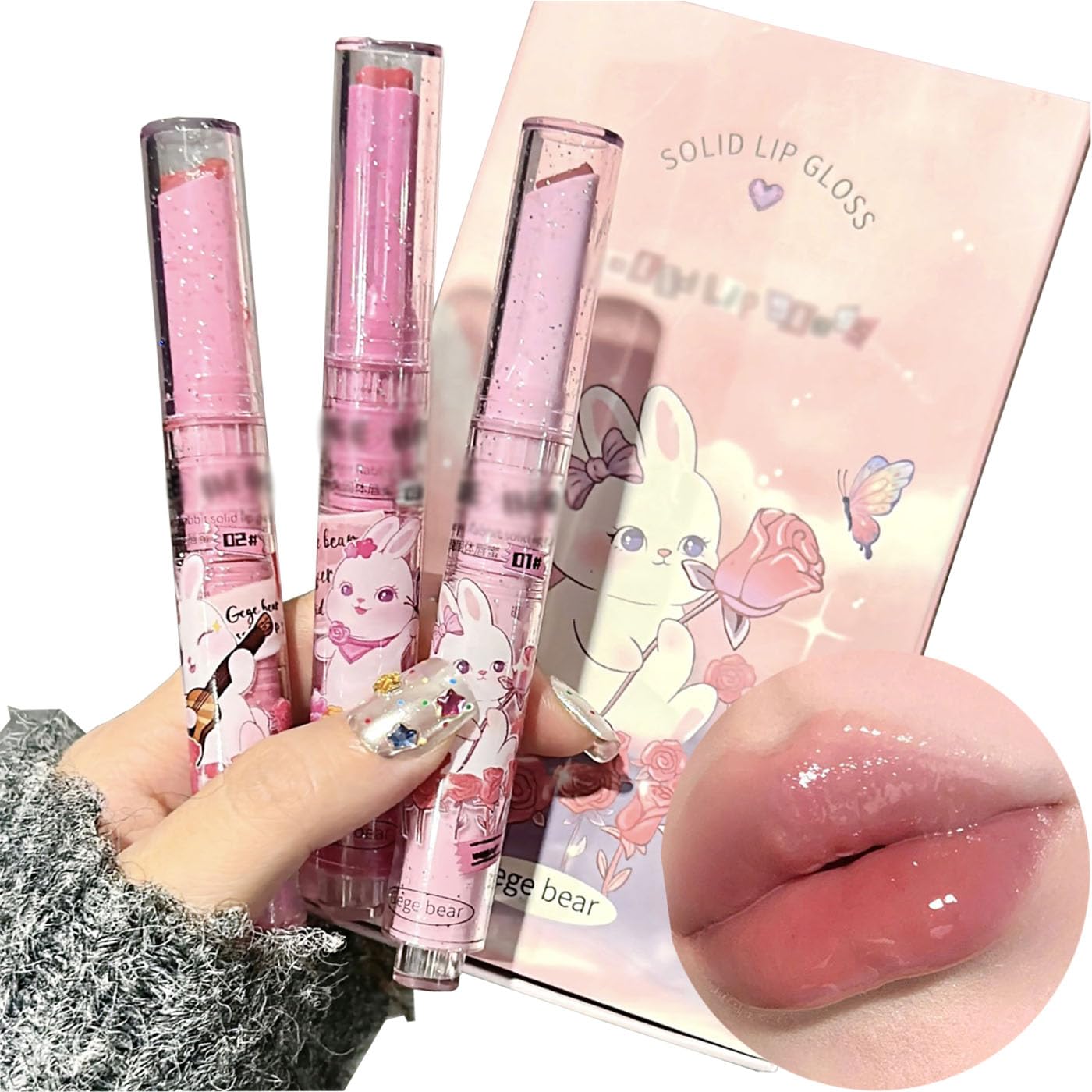 

LUYING SNS Cute High-Pigment Melting Lip Makeup Skin Tone Daisy Doll Lip No Skin Tone Unevenness No Peeling Shine Adherence Long-lasting No Skin Tone