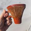 Милая керамическая кружка, керамическая кофейная чашка ручной работы, забавные необычные кружки, керамические чашки с натуральной текстурой