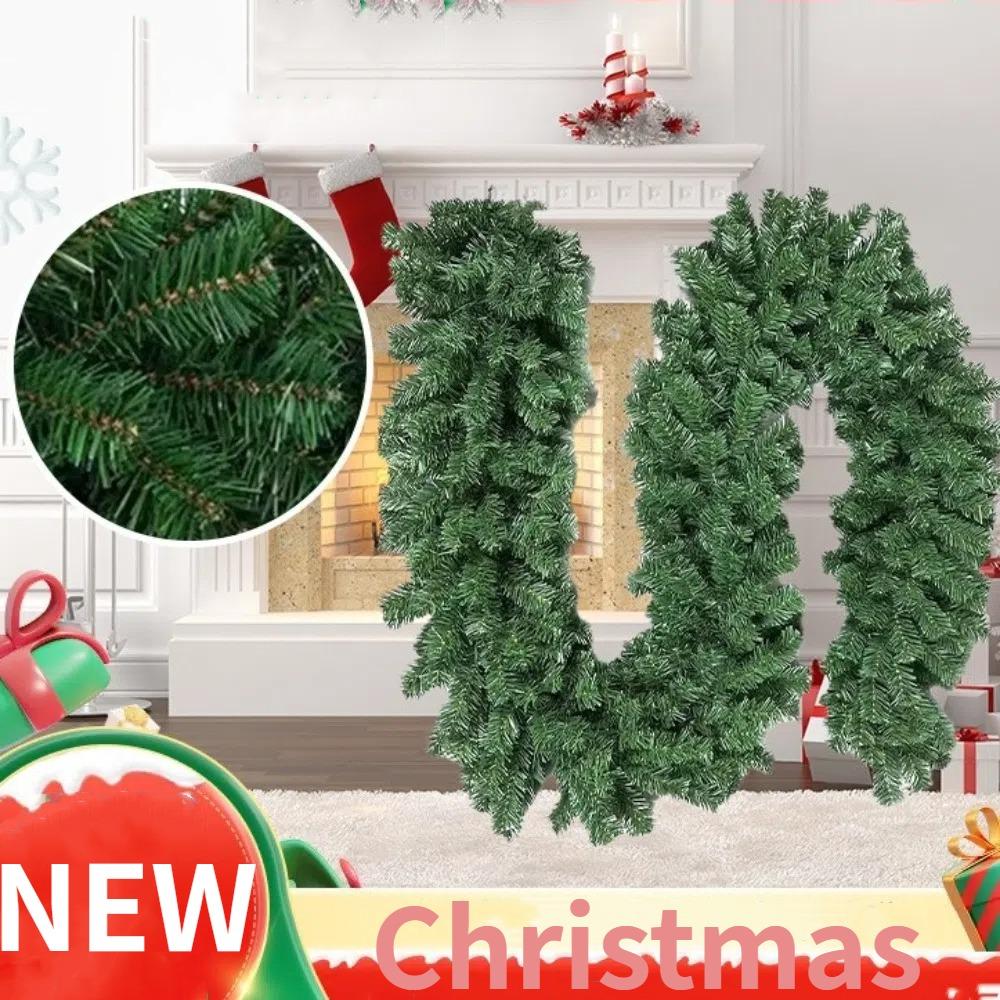 Weihnachtsdekoration Künstliches Rattan Tannengrün Spray Weiß Weihnachts-Kiefernrattan Wand-Türdeko Hängeornament