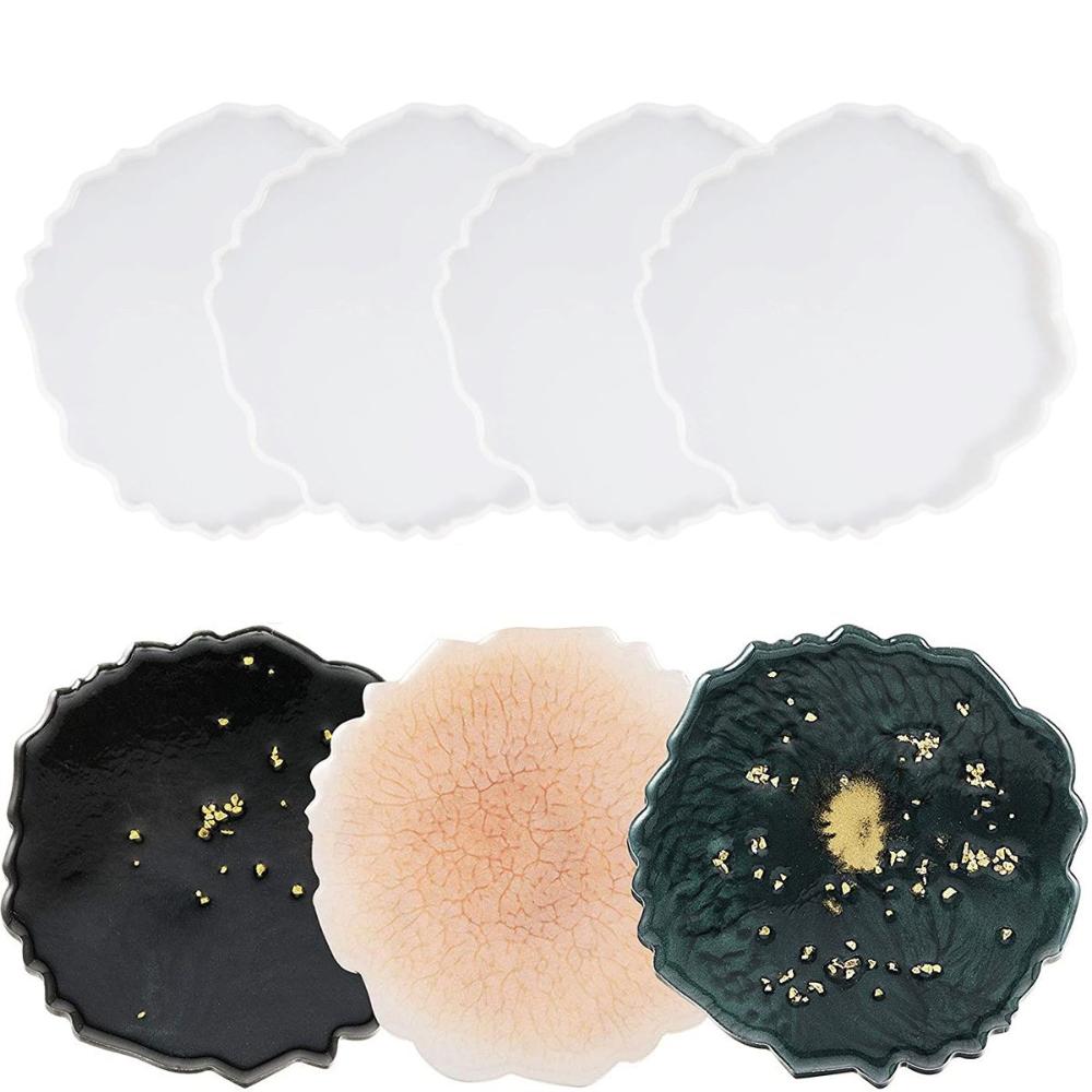 Home Decoration Silicone Cup Mats Clay Pad Making Tools Tray Mould Resin Casting Mold Coaster Mold