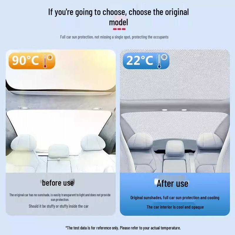 Leapmotor C01 Front & Rear Sunroof Two-Piece Silver-Coated Heat Insulation Sunshade Mesh