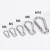 1/2PCS 304 Stainless Steel Carabiner Safety Buckles Spring Snap Hook Outdoor Climbing Camping Rope Suspension Connection Buckle
