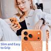 Clear Glitter Case For iPhone 17 Pro Max Air 16E 16 E 15 Plus 14 13 12 17Pro 11 Gold Orange Black Pink Purple Cute Women Girls Phone Cover Accessories