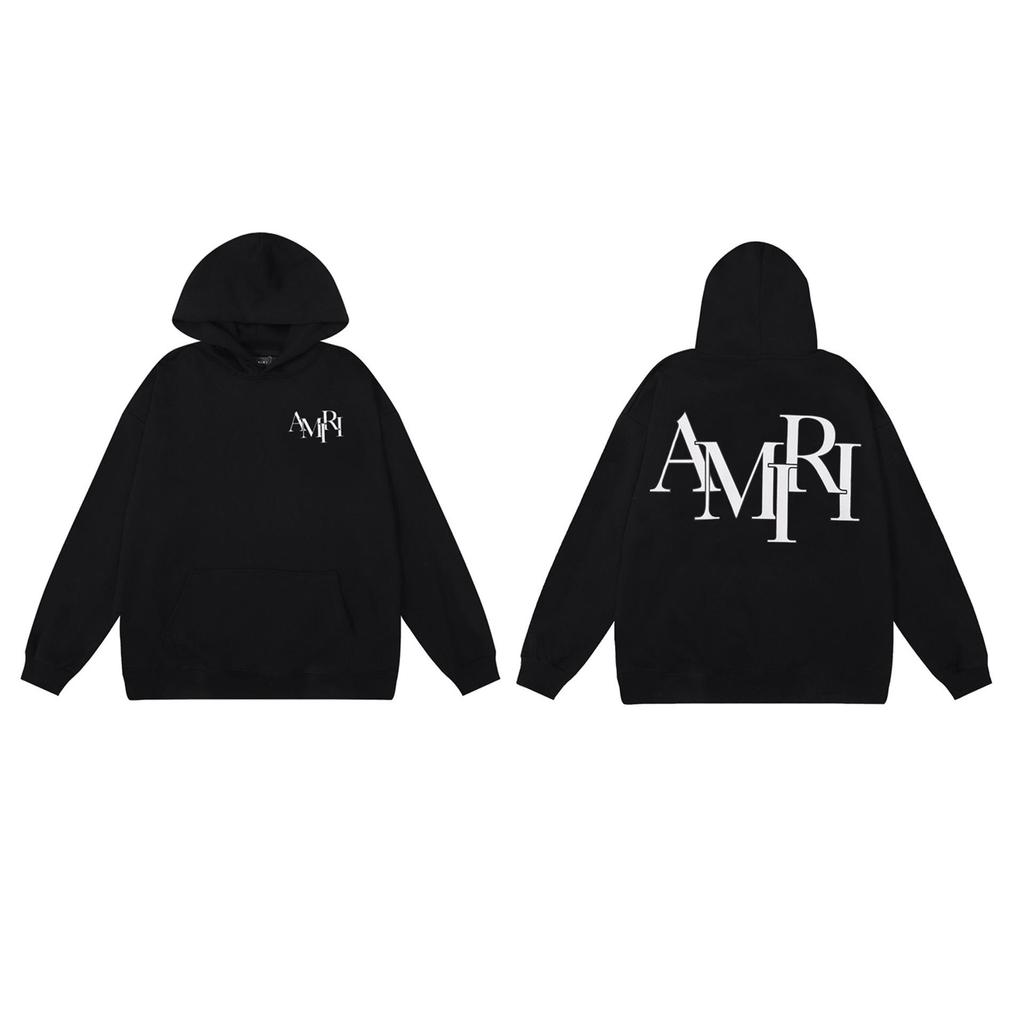 Men's Hooded Sweatshirt - American Trend, Letter Print, Cotton Terry Cloth