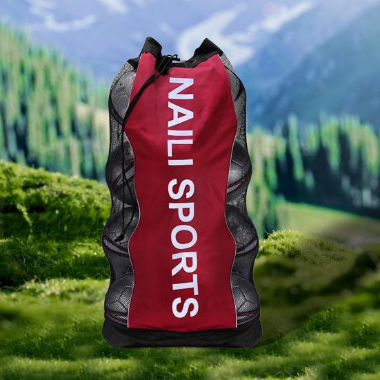 Soccer Ball Bag Drawstring Soccer Mesh Ball Bag Adjustable Heavy Duty Sports Equipment Net Sack for Basketball Volleyball Football