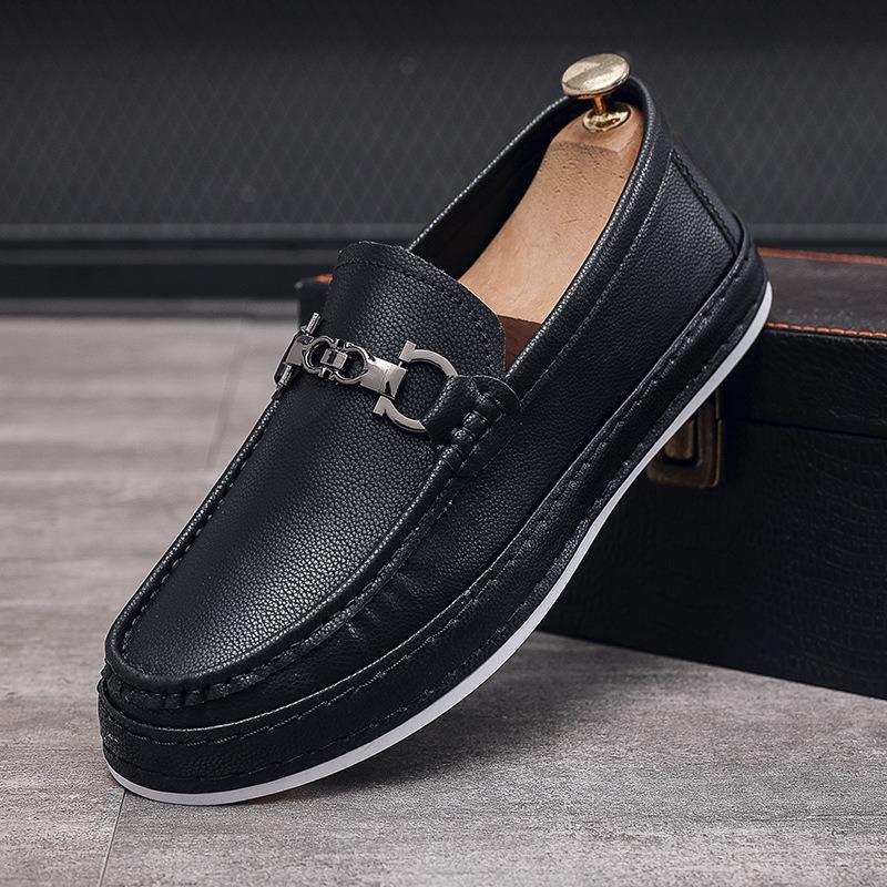 Little white shoes men's summer breathable casual shoes trendy versatile simple single shoes men's one-pedal board shoes breathable and comfortable