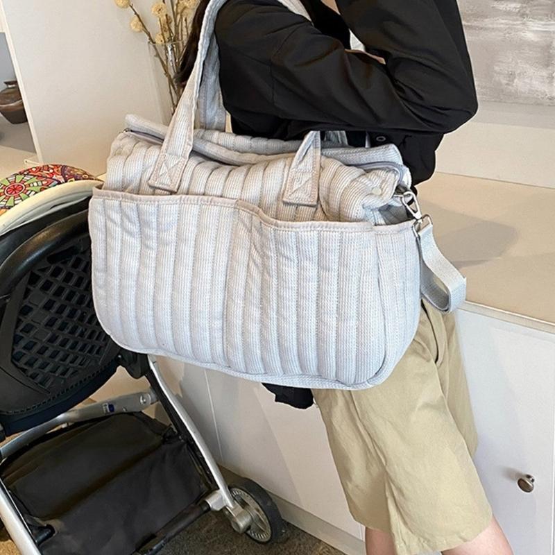 Portable Mom Storage Bag for Strollers Hand Carrying Travel Case Pouch or Hospital Use with Spacious Compartments